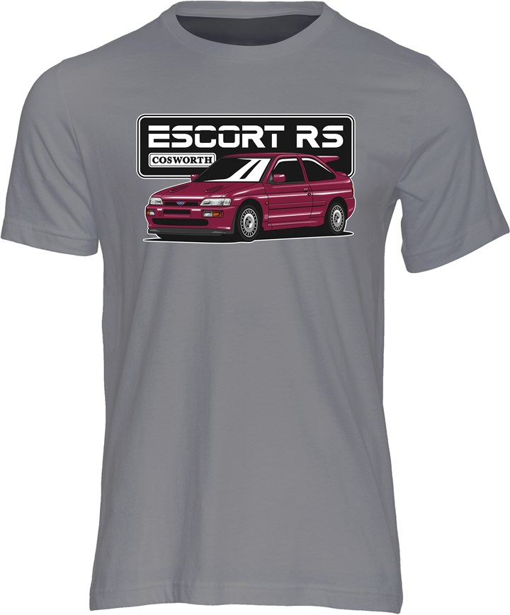 Dream Car Ford Escort RS Cosworth T-shirt Charcoal - click to enlarge