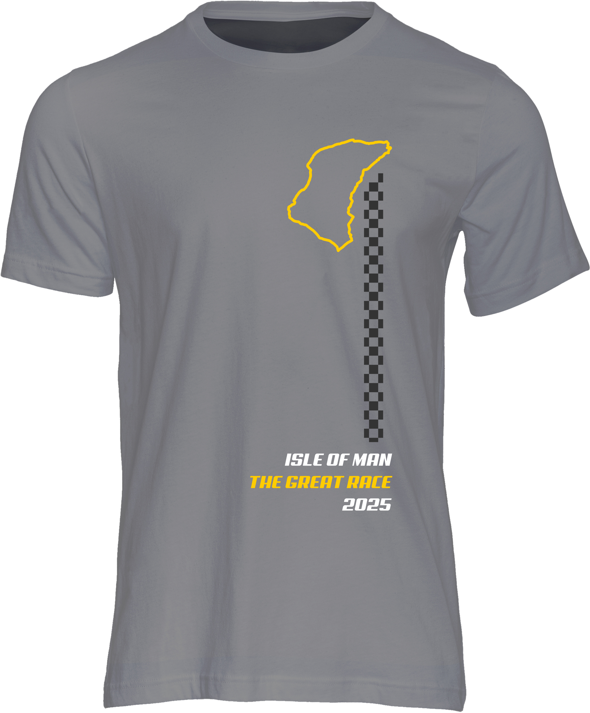 IoM Great Race 2025 TShirt Charcoal Duke Video