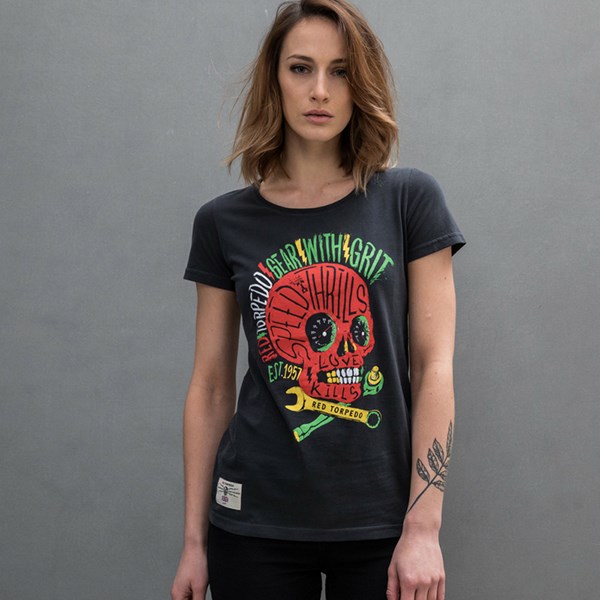 Rasta Punk Ladies T- Shirt Black : Duke Video