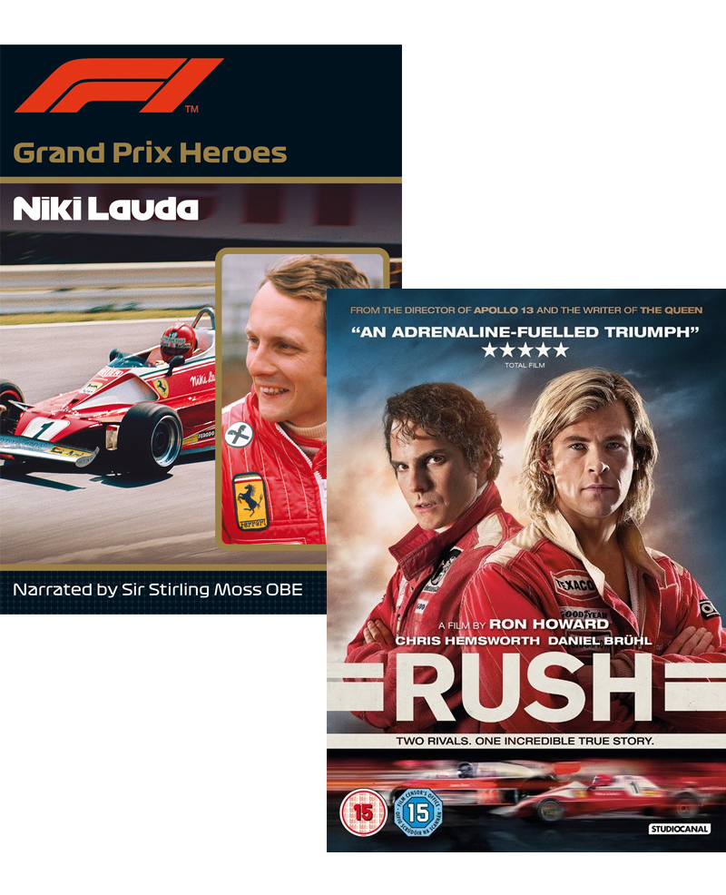 Rush DVD PLUS Grand Prix Heroes Niki Lauda Duke Video